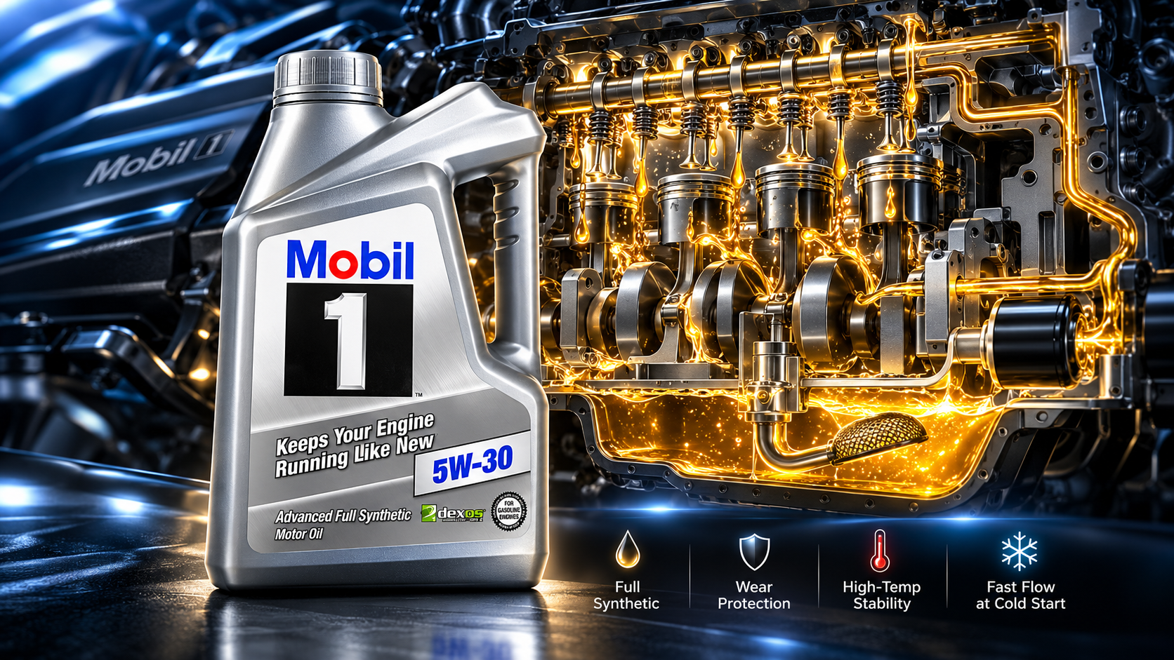 Technician performing an under-hood oil service at 7 Auto Care